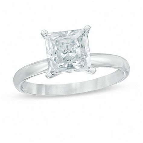 Princess cut diamond engagement rings possess the same brilliance as a round diamond but in a sleek square shape. 2 CT. Certified Princess-Cut Diamond Solitaire Engagement Ring in 14K White Gold | View All ...