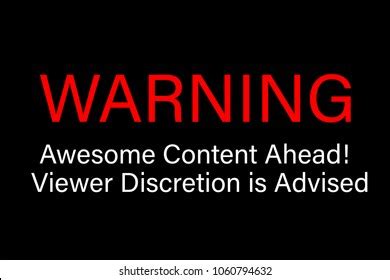 Warning Disturbing Content Viewer Discretion Advised Stock Illustration Shutterstock