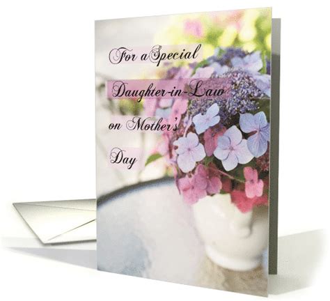 Daughter In Law Mothers Day With Flowers Congratulations Card