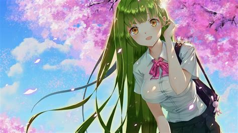 Green Hair Anime Girl Top 15 Anime Girls With Green Hair