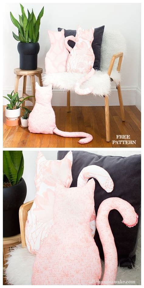 Diy Cat Pillow Free Sewing Patterns And Tutorials Fabric Art Diy Cat
