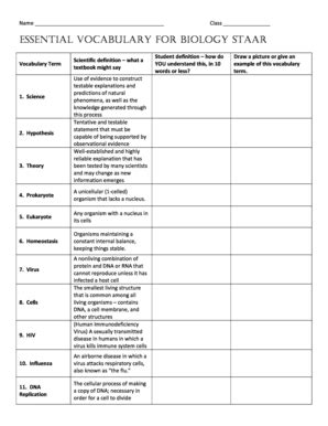 Bihar board 12th biology answer key 2021. Essential Vocabulary For Biology Staar Answer Key - Fill ...