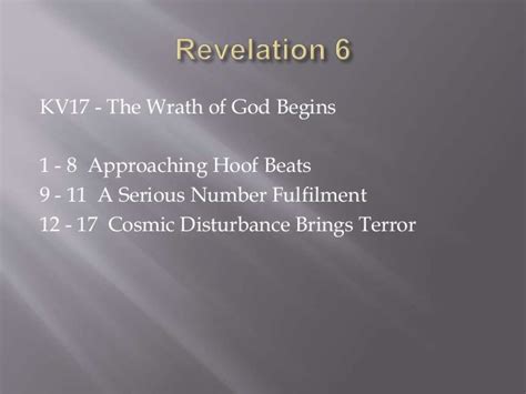 Revelation 6 Chapter Summary