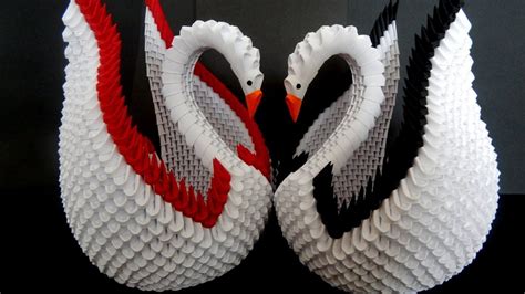 3d Origami Swan Tutorial Diy Paper Crafts Swan Youtube 3d Origami
