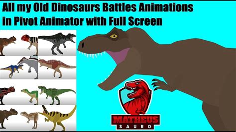 Pivot All My Old Dinosaurs Battles Animations In Pivot Animator With