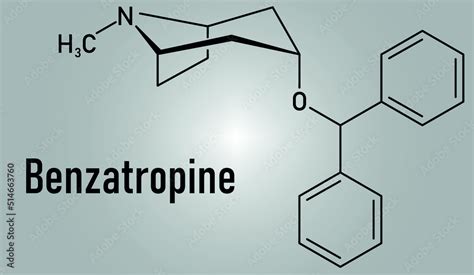 Skeletal Formula Of Benzatropine Or Benztropine Anticholinergic Drug
