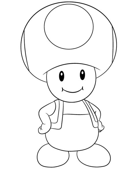 Mushroom Toad Coloring Page Topcoloringpages Net