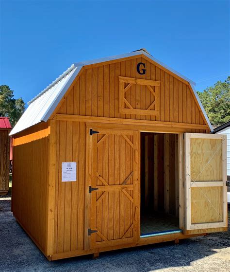 A shed with a gambrel style roof offers the most storage space in the attic. Lofted Barn Shed Near You | 10 x 12 Storage Buildling ...