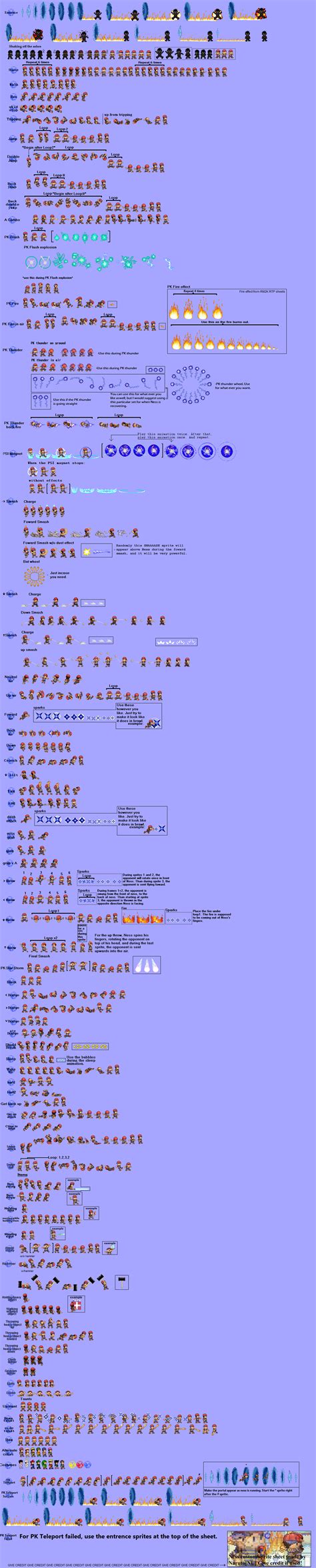 Custom Edited Super Smash Bros Customs Ness The Spriters Resource