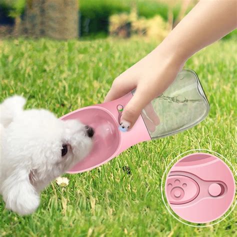 Portable Pet Dog Water Bottle Dispenser Travel Puppy Cat Drinking Bowl
