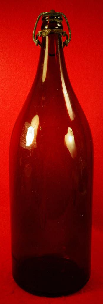 Get deals with coupon and discount code! SOLD - Antique Amber Empty Beer Bottle with Metal Bale ...