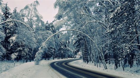 Winter Country Road Wallpapers Wallpaper Cave