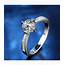 Stylish Queen Sterling Silver Swarovski Crystal Adjustable Women Rings 
