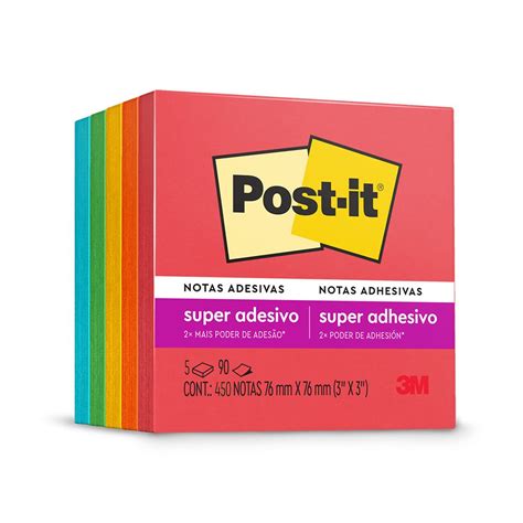 Bloco Autoadesivo Post It 76x76 Sortido C450fls 3m Pt 1 Un