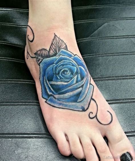 8 Mind Blowing Blue Rose Tattoos On Foot Tattoo Designs