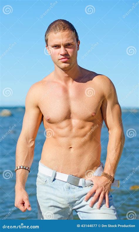 muscular attractive man stock image image of handsome 43144077