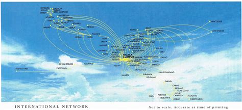 Malaysia Airlines March 30 1997 Route Map