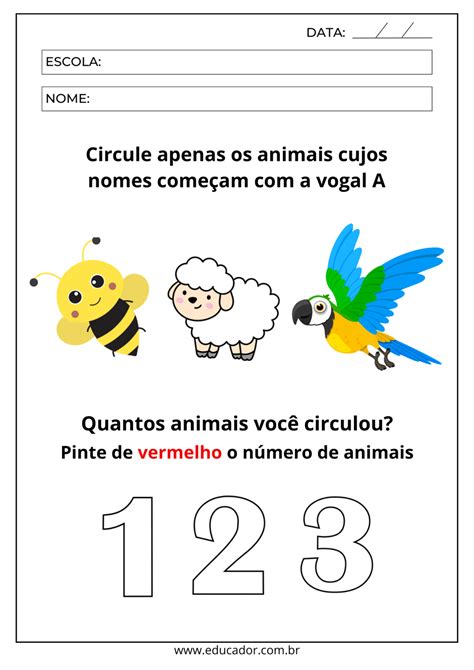 Atividades Com Vogais Ed Infantil