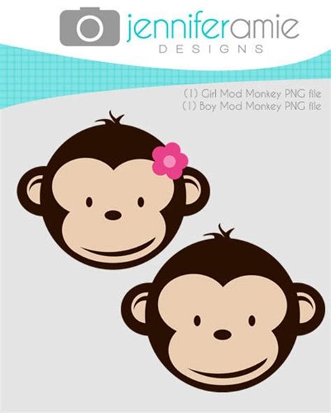 Girl And Boy Mod Monkey Clipart For Personal By Jennamiedesigns
