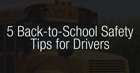 Five Back To School Safety Tips