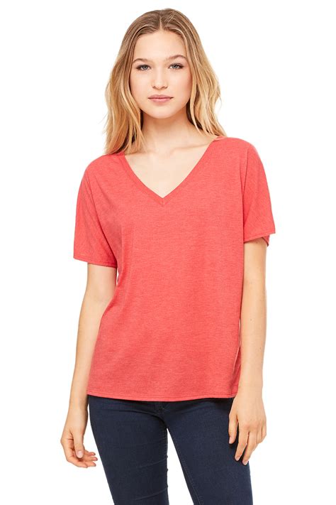 Womens Slouchy V Neck Tee Bella Canvas