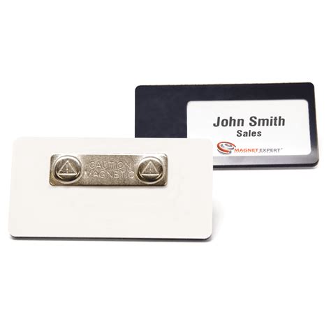 Magnetic Name Badge With Card Insert 76mm X 38mm