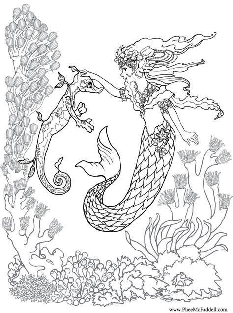 All rights belong to their respective owners. Realistic mermaid coloring pages download and print for free