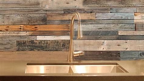 You can use reclaimed wood for something like a countertop, as seen in the kitchen above. Kitchen and Bath | reclaimedhome.com
