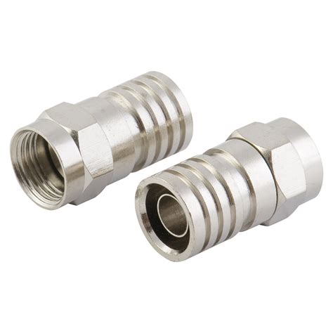 Antsig F Connector For Rg6 Coaxial Cable 2 Pack Bunnings Warehouse