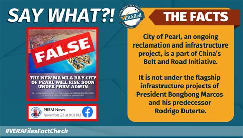 Vera Files Fact Check City Of Pearl Not Under Duterte Or Marcos Infra Projects Vera Files