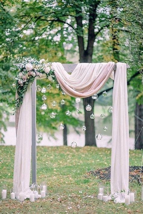20 Wedding Arches With Drapery Fabric In 2020 Wedding Arch Rustic
