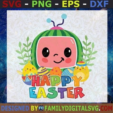 Cocomelon Happy Easter Svg Png Eps Dxf Premium And Original Svg Png Eps