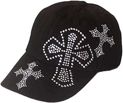 Three Silver Crosses Rhinestone Trendy Baseball Hat Cap At Amazon Mens