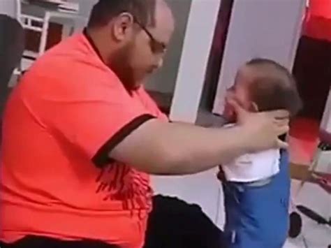 Video: Father beats baby girl to walk, social media goes ballistic
