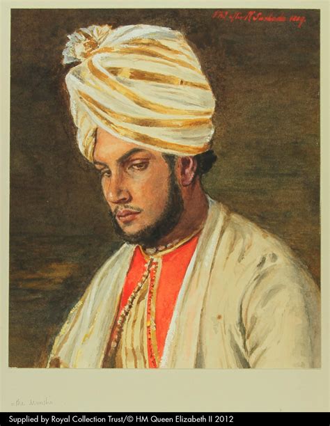 The Munshi Abdul Karim Watercolour Portrait Of Queen Victorias