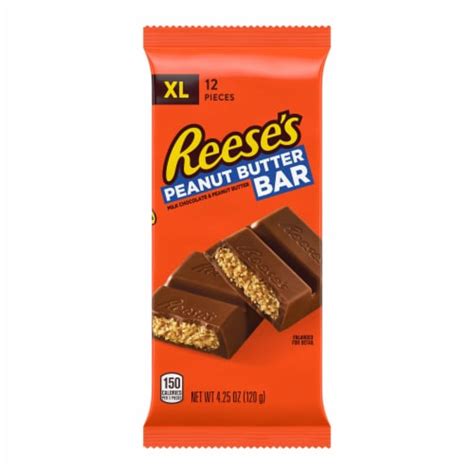 Reese S Milk Chocolate Peanut Butter Xl Candy Bar 12 Pieces 4 25 Oz Kroger