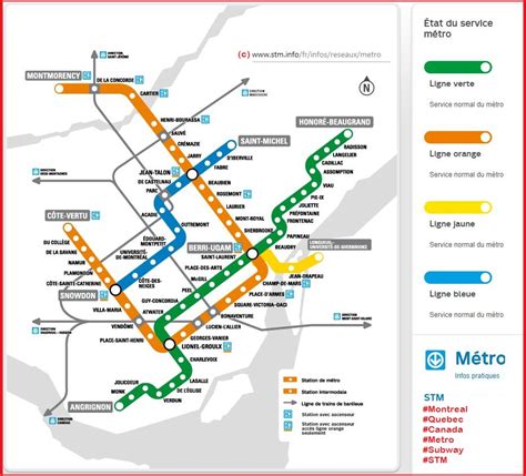 Montreal Metroplan And Map And Carte