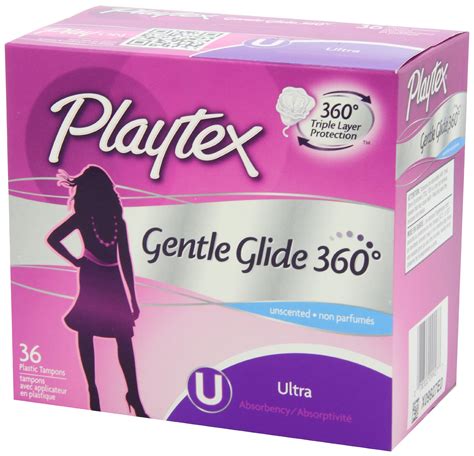 Playtex Simply Gentle Glide Unscented Tampons Ultra Absorbency 36 Count Pack Of 1 Packaging