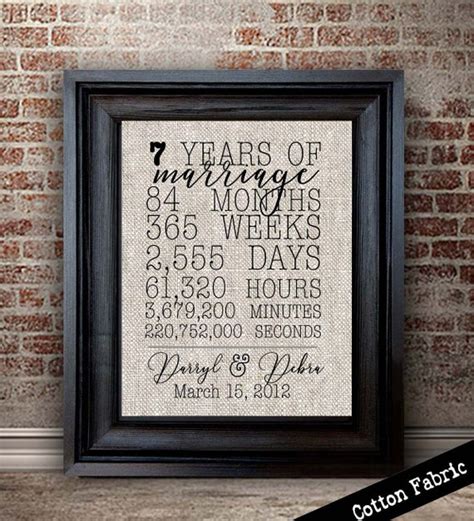 7 Year Wedding Anniversary T For Wife 7th Anniversary Etsy