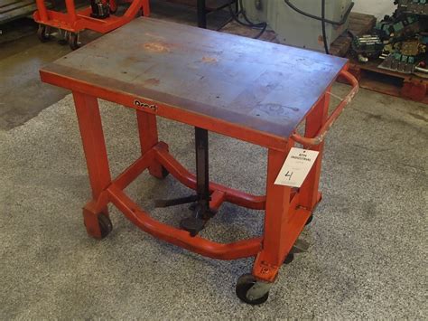 Presto Hydraulic Post Lift Table 2000lbs Capacity Btm Industrial