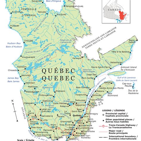Physical Map Of Quebec Images