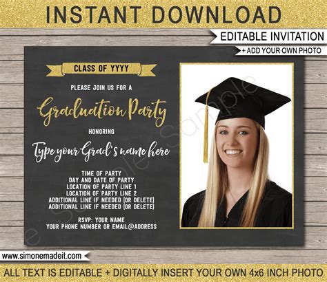 Free Photoshop Templates For Graduation Announcements Free Printable