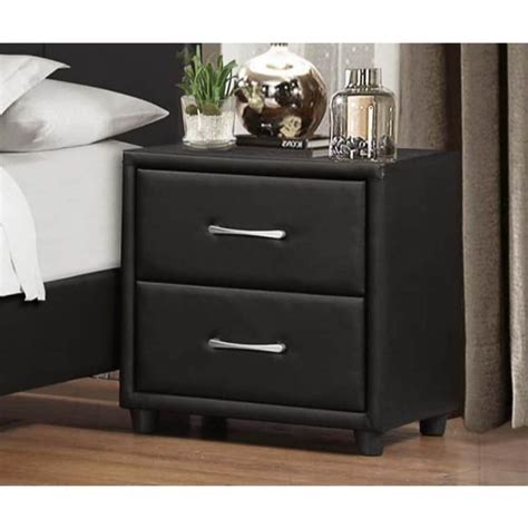 The material is steel wire, so it is customizable however you want to bend it and it will stay that way. 2 Drawer Night Stand In Wood And PVC Black Benzara | Upholster, Wooden nightstand, Platform ...