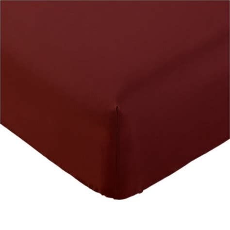 Mellanni Fitted Sheet Twin Burgundy Brushed Microfiber 1800 Bedding