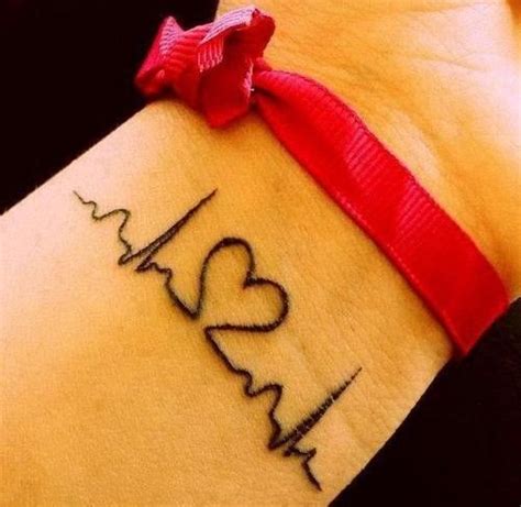 Unique Heartbeat Tattoo On Left Wrist For Girls 2014 Heart Rate Tattoo Pulse Tattoo Infinity