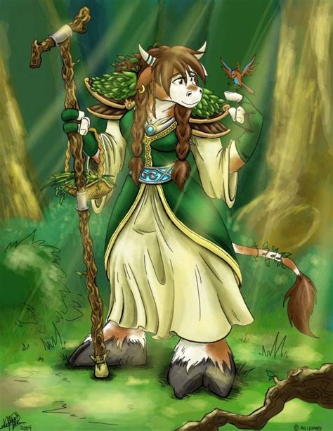 Female Tauren Druid Character Art Warcraft Art Fantasy Character Art