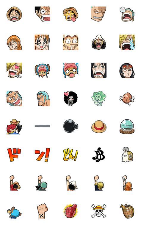 One Piece Emoji Line Emoji Line Store One Piece Cartoon One Piece