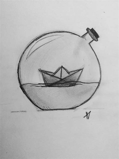 Dibujos a lápiz fáciles de hacer paso a paso. ...bottleboat | Dibujos a lapiz sencillos, Bocetos fáciles de dibujar, Easy pencil drawings