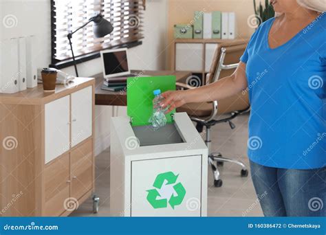 Girl Throwing Plastic Bottles Into Trash Bin Garbage Recycling Concept 10a