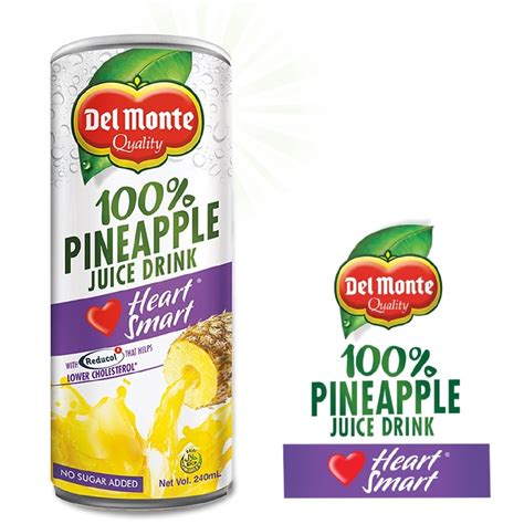 Del Monte Pineapple Juice Heart Smart 240ml Shopee Philippines
